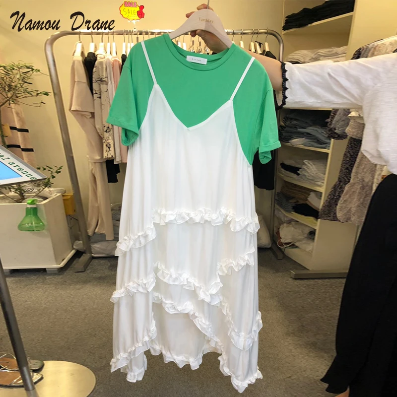Namou Drane Korean Version of 2022 Summer New Auricular-edge Halter Dress Lace Stitching Skirt Versatile False Two
Namou Drane Korean Version of 2022 Summer New Auricular-edge Halter Dress Lace Stitching Skirt Versatile False Two