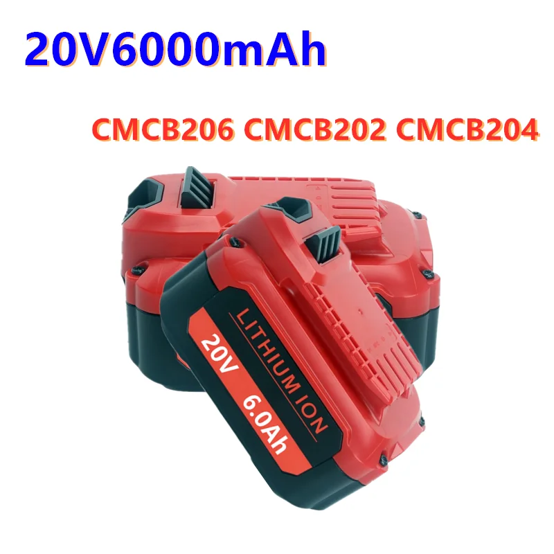 Литиевая батарея для электродрели, 20 в, 6000 мАч, батареи для Craftsman CMCB206, CMCB202, CMCB204 (только для серии V20)
Литиевая батарея для электродрели, 20 в, 6000 мАч, батареи для Craftsman CMCB206, CMCB202, CMCB204 (только для серии V20)