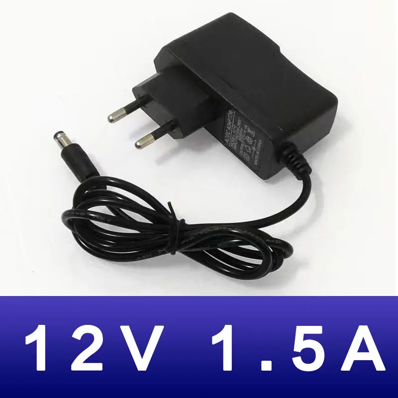 DC 12V 1.5A Power Adapter EU US Plug AC 100V-240V Converter Adapter DC 12Volts 1500mA Power Supply 5.5mm x 2.1mm
DC 12V 1.5A Power Adapter EU US Plug AC 100V-240V Converter Adapter DC 12Volts 1500mA Power Supply 5.5mm x 2.1mm