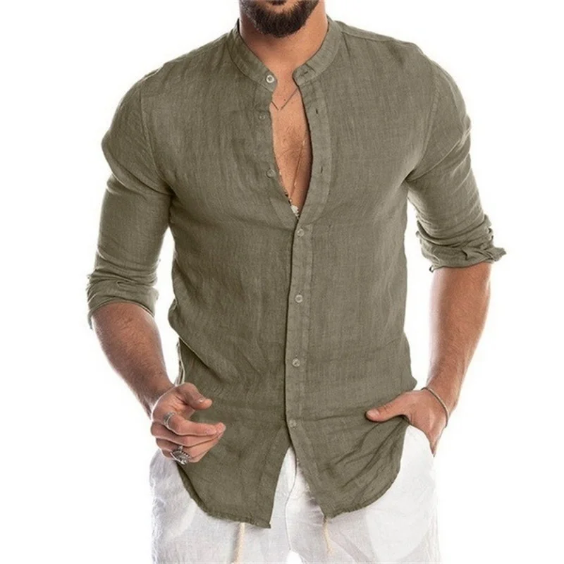 New Men's Solid Color Linen Long Sleeve Shirt Cardigan Long Sleeve Men's Shirt S-5XL
New Men's Solid Color Linen Long Sleeve Shirt Cardigan Long Sleeve Men's Shirt S-5XL