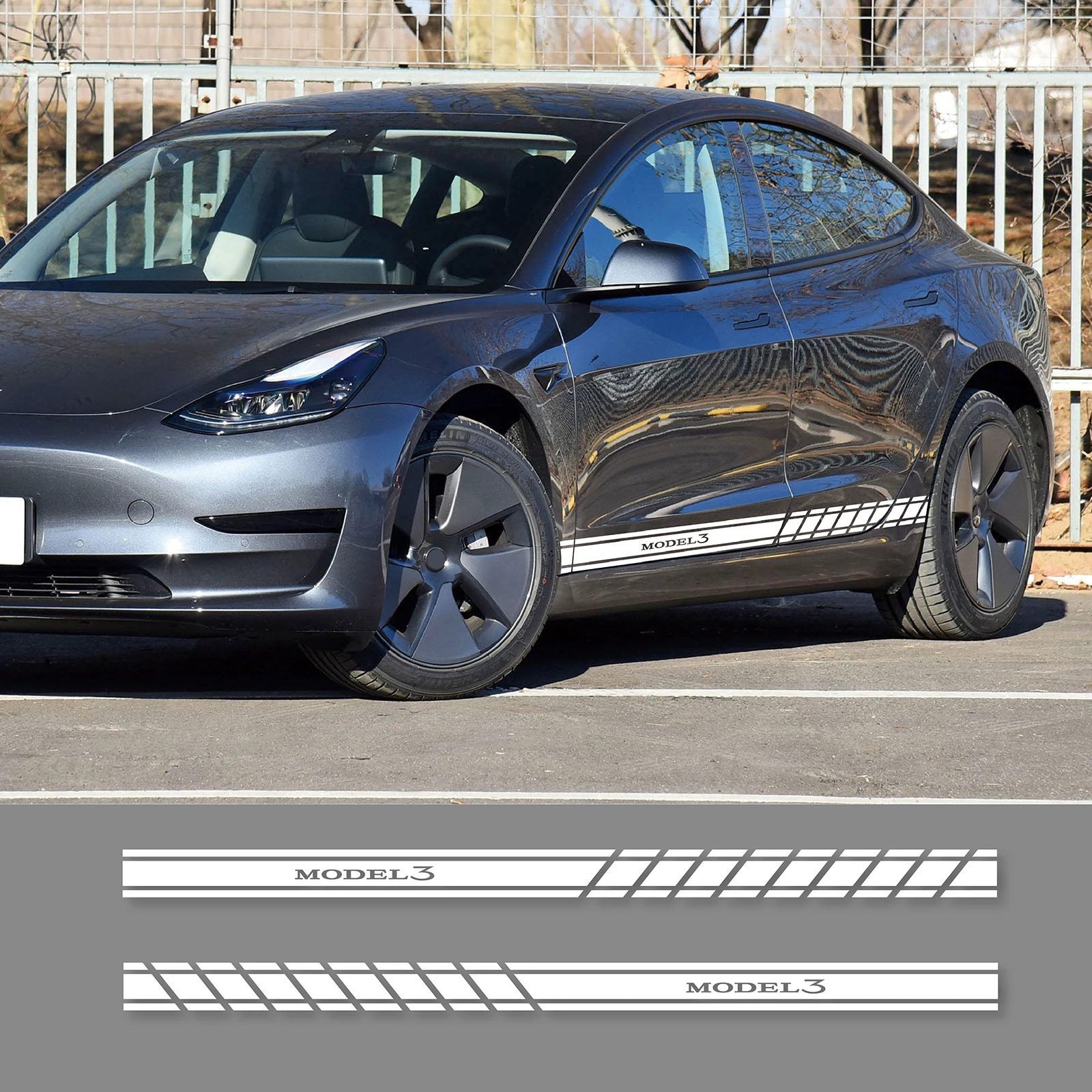 2PCS Car Door Side Skirt Stripes Stickers Apply for Tesla Model 3 S X Y P100D Decor Auto Styling Vinyl Film Decals Accessories
2PCS Car Door Side Skirt Stripes Stickers Apply for Tesla Model 3 S X Y P100D Decor Auto Styling Vinyl Film Decals Accessories