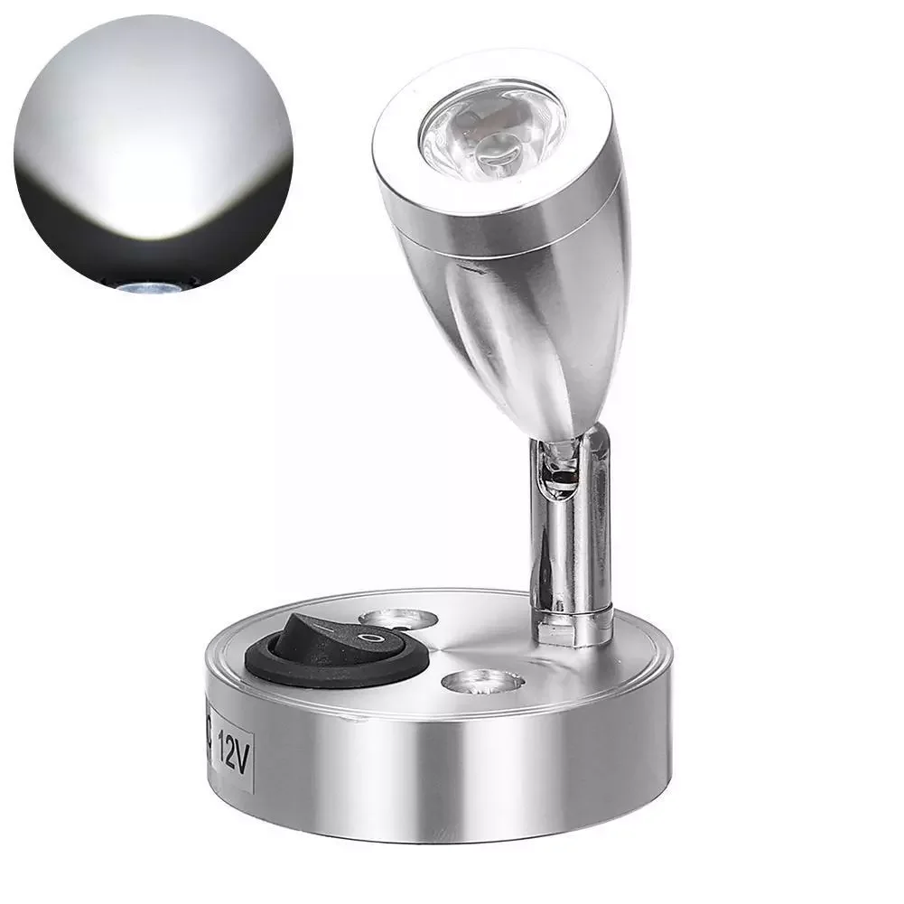 Reading Lamp With Switch 6000k12V RV Boat LED Light Spotlight Bedside Trailer Camper Wall Lighting Motorhome Mounted C8X6
Reading Lamp With Switch 6000k12V RV Boat LED Light Spotlight Bedside Trailer Camper Wall Lighting Motorhome Mounted C8X6