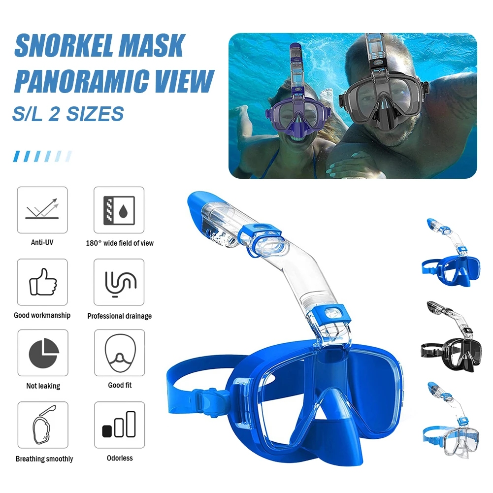 Half Face Snorkel Mask Anti-Fog 180° Panoramic View Diving Mask Dry Top with Camera Mount Anti-Leak Goggles for Adult Men Women
Half Face Snorkel Mask Anti-Fog 180° Panoramic View Diving Mask Dry Top with Camera Mount Anti-Leak Goggles for Adult Men Women