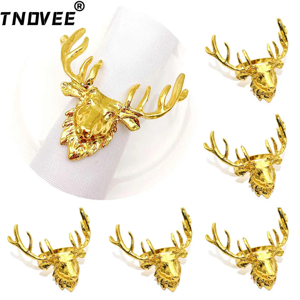 8Pcs Christmas Elk Head Napkin Rings Holders Alloy Reindeer Napkin Buckles Xmas Thanksgiving Dining Table Decorations ERC04
8Pcs Christmas Elk Head Napkin Rings Holders Alloy Reindeer Napkin Buckles Xmas Thanksgiving Dining Table Decorations ERC04