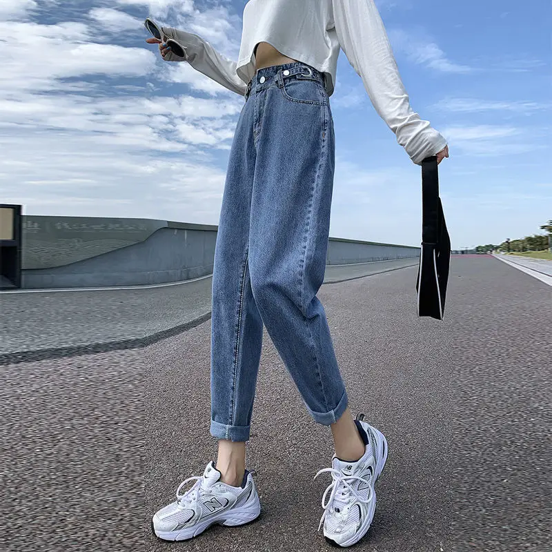 BTFG 2022 Autumn Women's Jeans Casual Fashion Jeans Pants Adjustment Waist Straight Loose Blue Ankle Jeans High Quality Pants
BTFG 2022 Autumn Women's Jeans Casual Fashion Jeans Pants Adjustment Waist Straight Loose Blue Ankle Jeans High Quality Pants