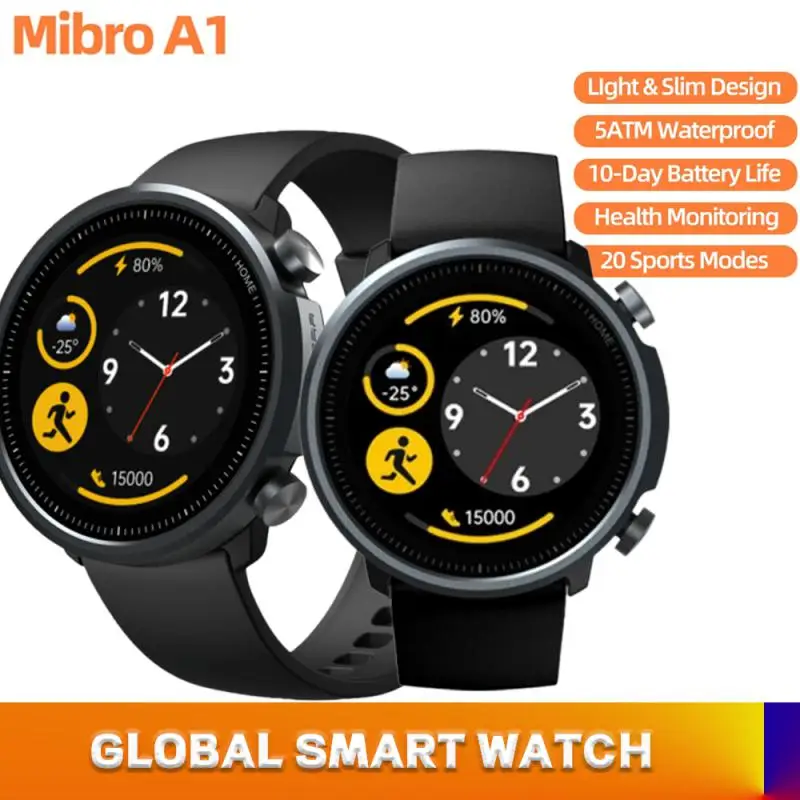 Mibro A1 Global Smart Watch Blood Oxygen Heart Rate Monitor 5ATM Waterproof Bluetooth 5.0 Sports Smart Watch Men And Women Watch
Mibro A1 Global Smart Watch Blood Oxygen Heart Rate Monitor 5ATM Waterproof Bluetooth 5.0 Sports Smart Watch Men And Women Watch