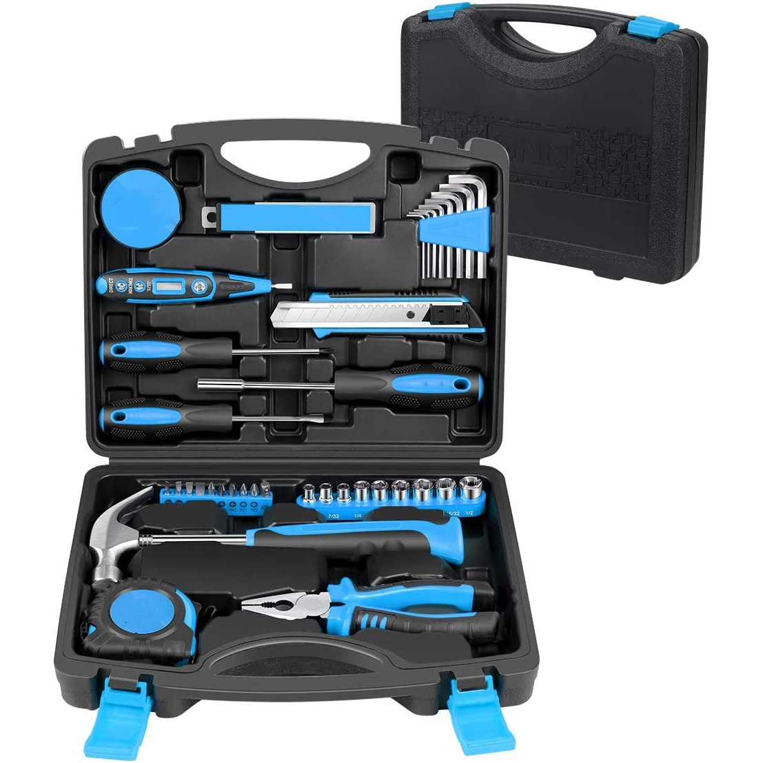 Blue 46 PCs Home Tool Set Electonic Repair Precision Voltage Tester Plier DIY Kit Wall Plate 
Blue 46 PCs Home Tool Set Electonic Repair Precision Voltage Tester Plier DIY Kit Wall Plate