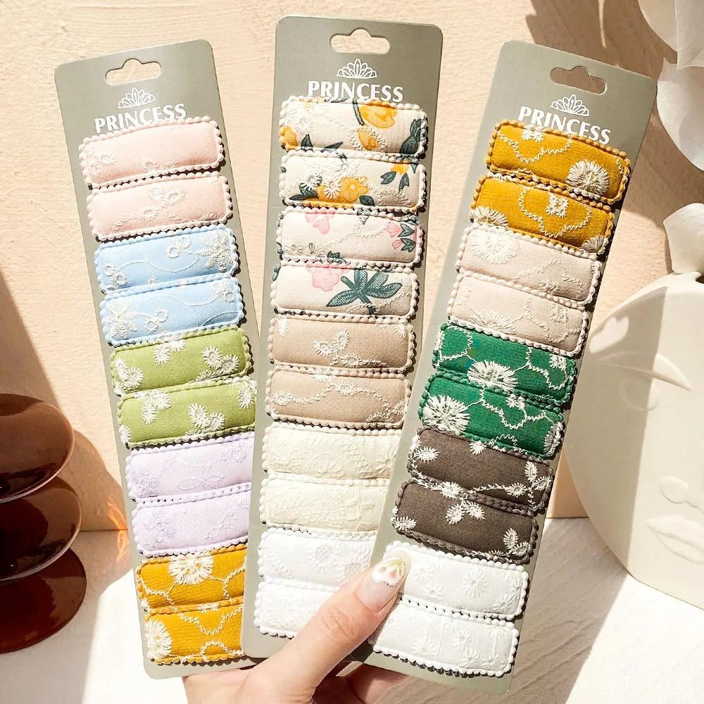 10Pcs/set Cotton Embroidery Print Hair Bows with Clip for Baby Girls Cute Hair Clips Hairpins Barrettes Kids Hair Accessories
10Pcs/set Cotton Embroidery Print Hair Bows with Clip for Baby Girls Cute Hair Clips Hairpins Barrettes Kids Hair Accessories