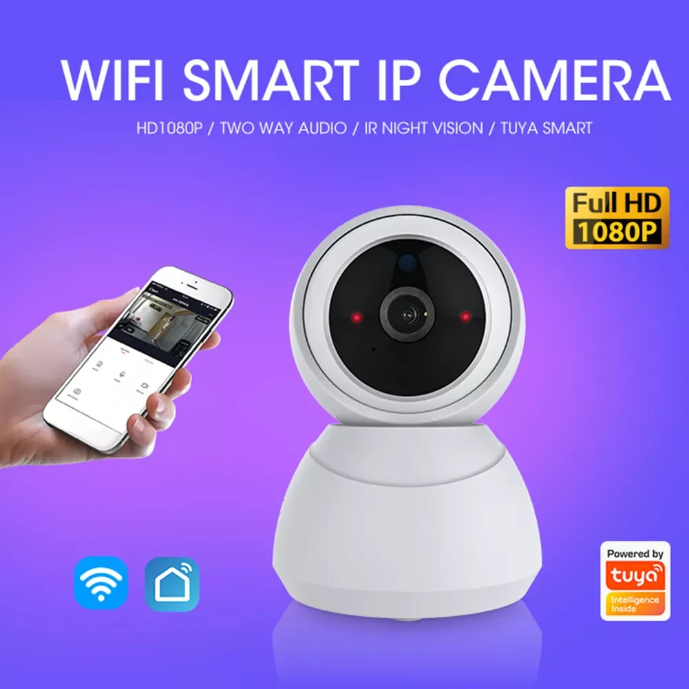 IP Camera Two-way Audio WiFi Video Surveillance Camera IR Night Vision Wireless Security Camera 1080P for Home Apartment
IP Camera Two-way Audio WiFi Video Surveillance Camera IR Night Vision Wireless Security Camera 1080P for Home Apartment