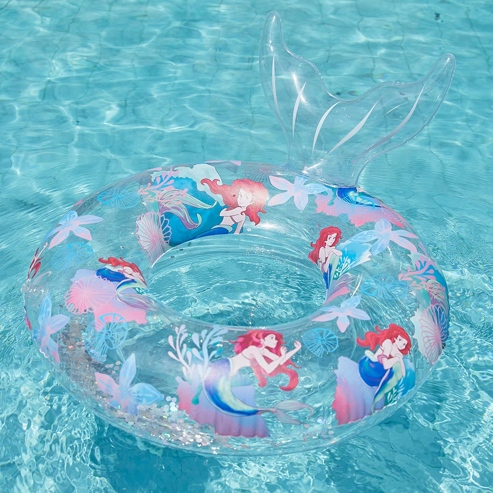

PVC Pool Swimming Circle Sequins Mermaid Swimming Pool Floaters Smooth Children Wear-Resistant Reusable Portable for Beach Party