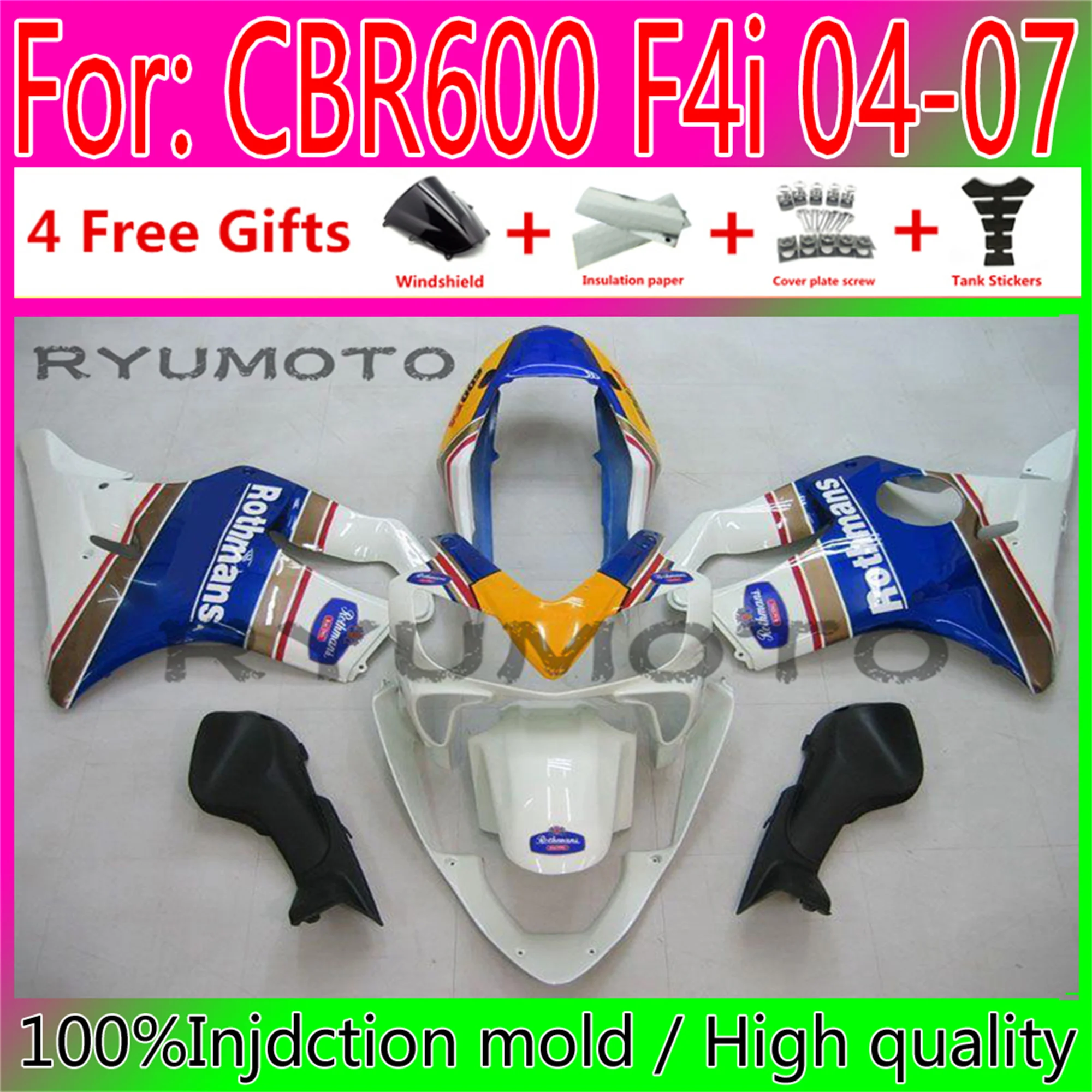 Motorcycle Injection Mold Fairings Kit Fit For Honda CBR 600 F4i 04 05 06 07 CBR600 2004 2005 2006 2007 Fairing
Motorcycle Injection Mold Fairings Kit Fit For Honda CBR 600 F4i 04 05 06 07 CBR600 2004 2005 2006 2007 Fairing