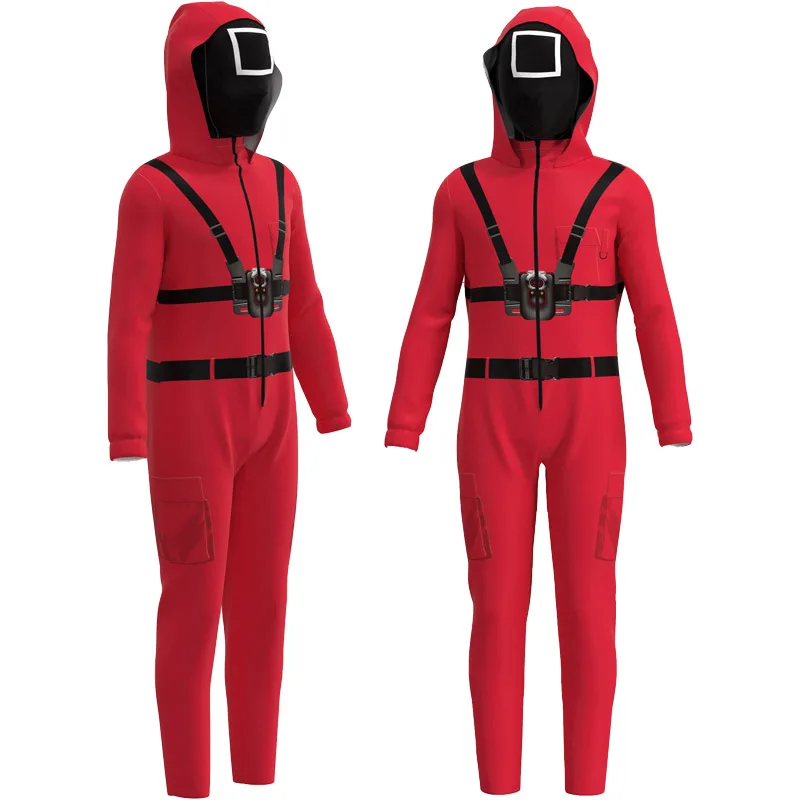 Hot Sell Christmas Party Gift South Korea TV Game Full Face Cosplay Horror Suit The Squid Costume with Mask&Strap for Halloween
Hot Sell Christmas Party Gift South Korea TV Game Full Face Cosplay Horror Suit The Squid Costume with Mask&Strap for Halloween