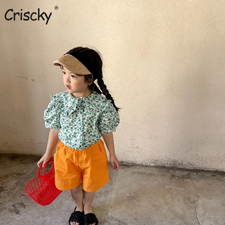 Criscky Summer Girls T-shirts Ruffles Collar T Shirt Floral Baby Toddler Girl Blouse Shirt Kids Tops Children's Clothes
Criscky Summer Girls T-shirts Ruffles Collar T Shirt Floral Baby Toddler Girl Blouse Shirt Kids Tops Children's Clothes