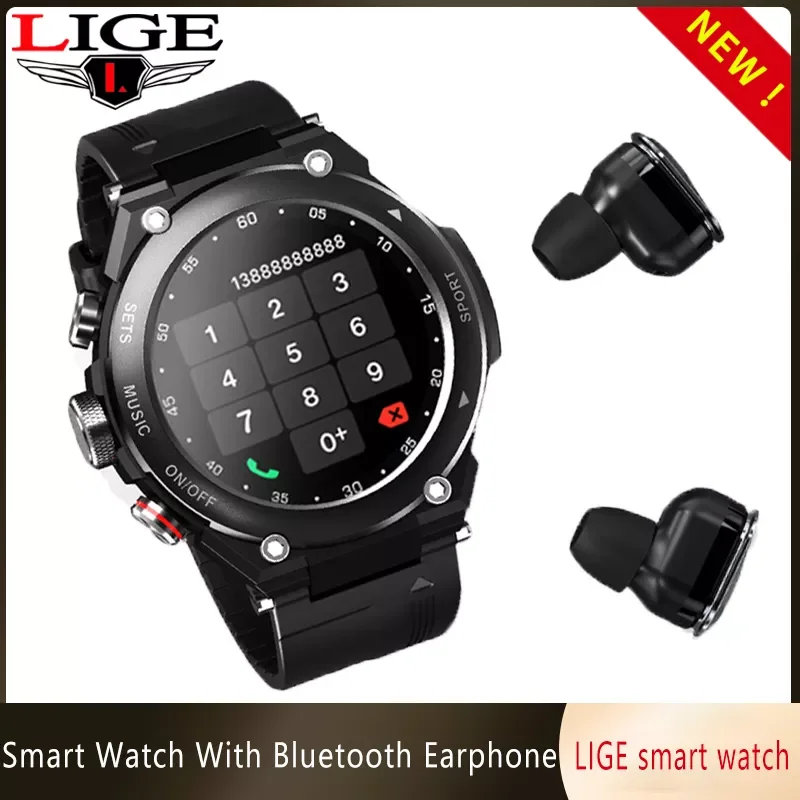 LIGE Luxury Business Men Smart Watch With 5.0 Earphone Call Body Temperature Music Play multiple functions Men Smart Watches
LIGE Luxury Business Men Smart Watch With 5.0 Earphone Call Body Temperature Music Play multiple functions Men Smart Watches