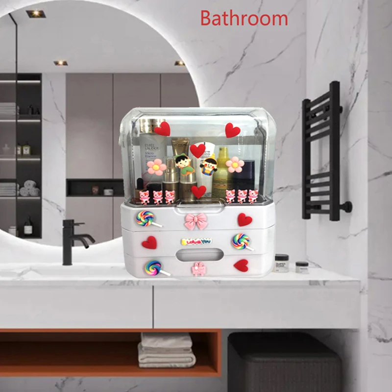 Originality Fashion Big Capacity Cosmetic Storage Box Waterproof Dustproof Bathroom Beauty Makeup Organizer Large Storage Drawer
Originality Fashion Big Capacity Cosmetic Storage Box Waterproof Dustproof Bathroom Beauty Makeup Organizer Large Storage Drawer