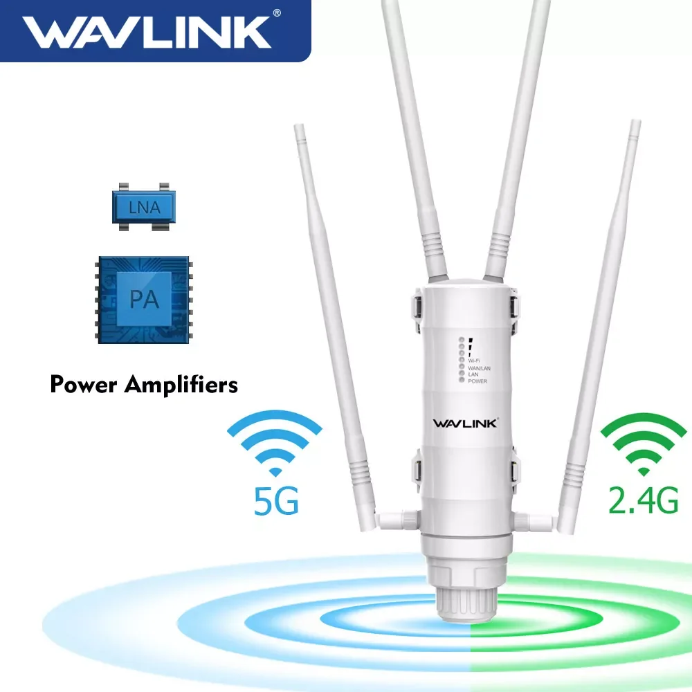 Outdoor WiFi Range Extender Wireless Access Point Dual Band 2.4G+5Ghz High Power Wifi Router/Repeater Signal Booster POE
Outdoor WiFi Range Extender Wireless Access Point Dual Band 2.4G+5Ghz High Power Wifi Router/Repeater Signal Booster POE