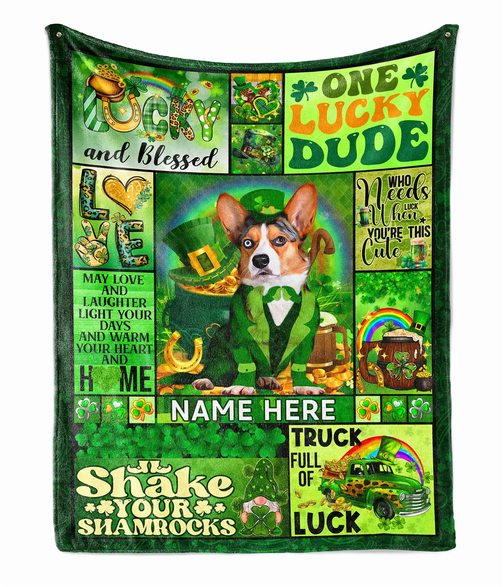 KACISSTY St Patricks Day Blanket Custom Name Corgi Beagle Chihuahua Printed Flannel Blankets Portable Thin Quilts for Camp Gifts
KACISSTY St Patricks Day Blanket Custom Name Corgi Beagle Chihuahua Printed Flannel Blankets Portable Thin Quilts for Camp Gifts