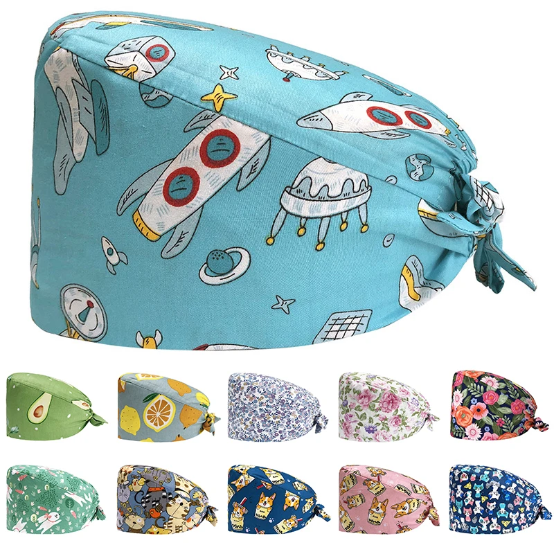 1PC Unisex Scrubs Cap Adjustable Cotton Printing Surgical Hats Nurse Uniform Accessories Hospital Beauty Store Work Caps
1PC Unisex Scrubs Cap Adjustable Cotton Printing Surgical Hats Nurse Uniform Accessories Hospital Beauty Store Work Caps