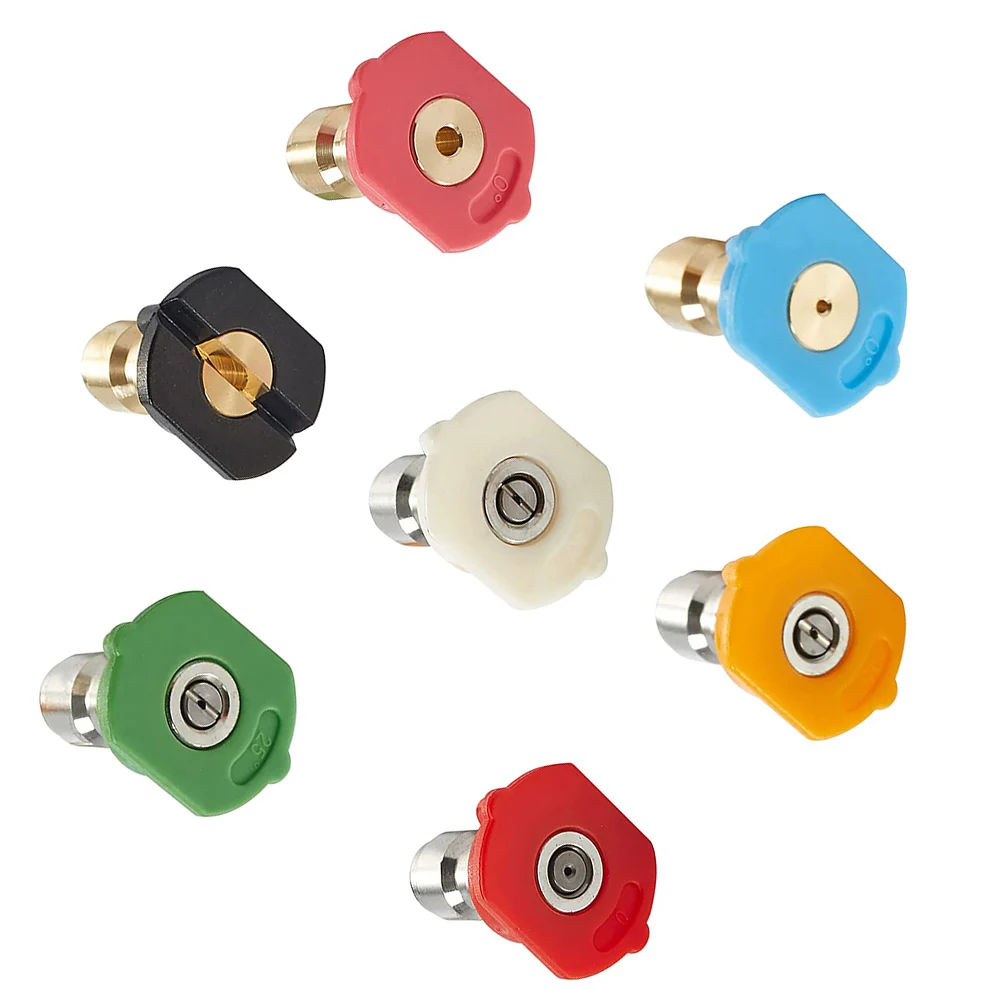 High Pressure Washer Spray Tips Nozzles 1/4 Inch 4000 PSI 5 Degrees 7pcs Garden Cleaning Tool Outdoor Power Tools
High Pressure Washer Spray Tips Nozzles 1/4 Inch 4000 PSI 5 Degrees 7pcs Garden Cleaning Tool Outdoor Power Tools