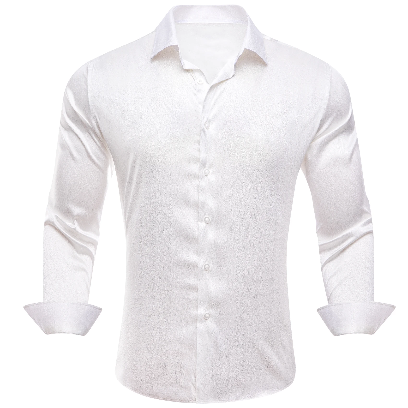 Luxury Shirts for Men Long Sleeve Silk Satin White Solid Plain Slim Fit Male Blouses Casual Formal Tops Breathable Barry Wang 
Luxury Shirts for Men Long Sleeve Silk Satin White Solid Plain Slim Fit Male Blouses Casual Formal Tops Breathable Barry Wang