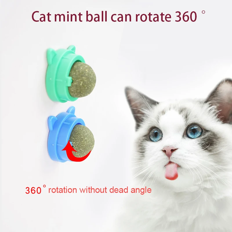 360° Rotatable Catnip Cat Wall Stick-on Ball Natural Mint Leaves Removes Hair Balls Promote DigestionTeeth Grinding and Cleaning
360° Rotatable Catnip Cat Wall Stick-on Ball Natural Mint Leaves Removes Hair Balls Promote DigestionTeeth Grinding and Cleaning