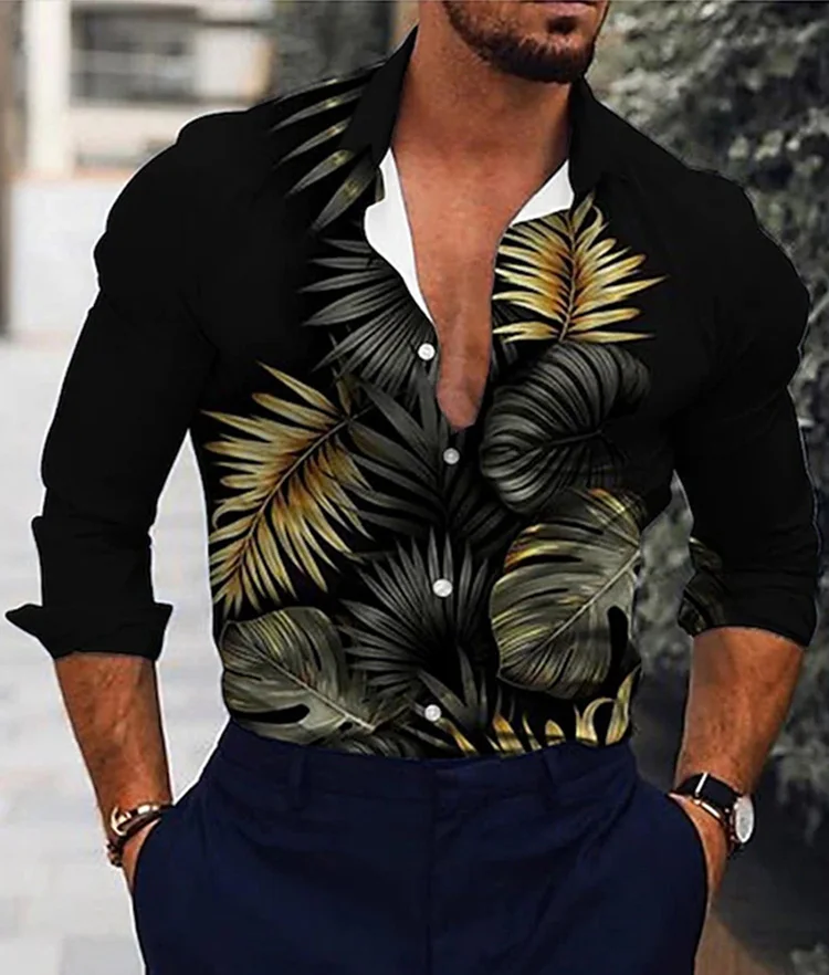 Men's Autumn Polyester Long Sleeve Shirt Print Casual Male Top Turn-down Collar Buttoned shirts Clothes Blouse Clothing For Men
Men's Autumn Polyester Long Sleeve Shirt Print Casual Male Top Turn-down Collar Buttoned shirts Clothes Blouse Clothing For Men