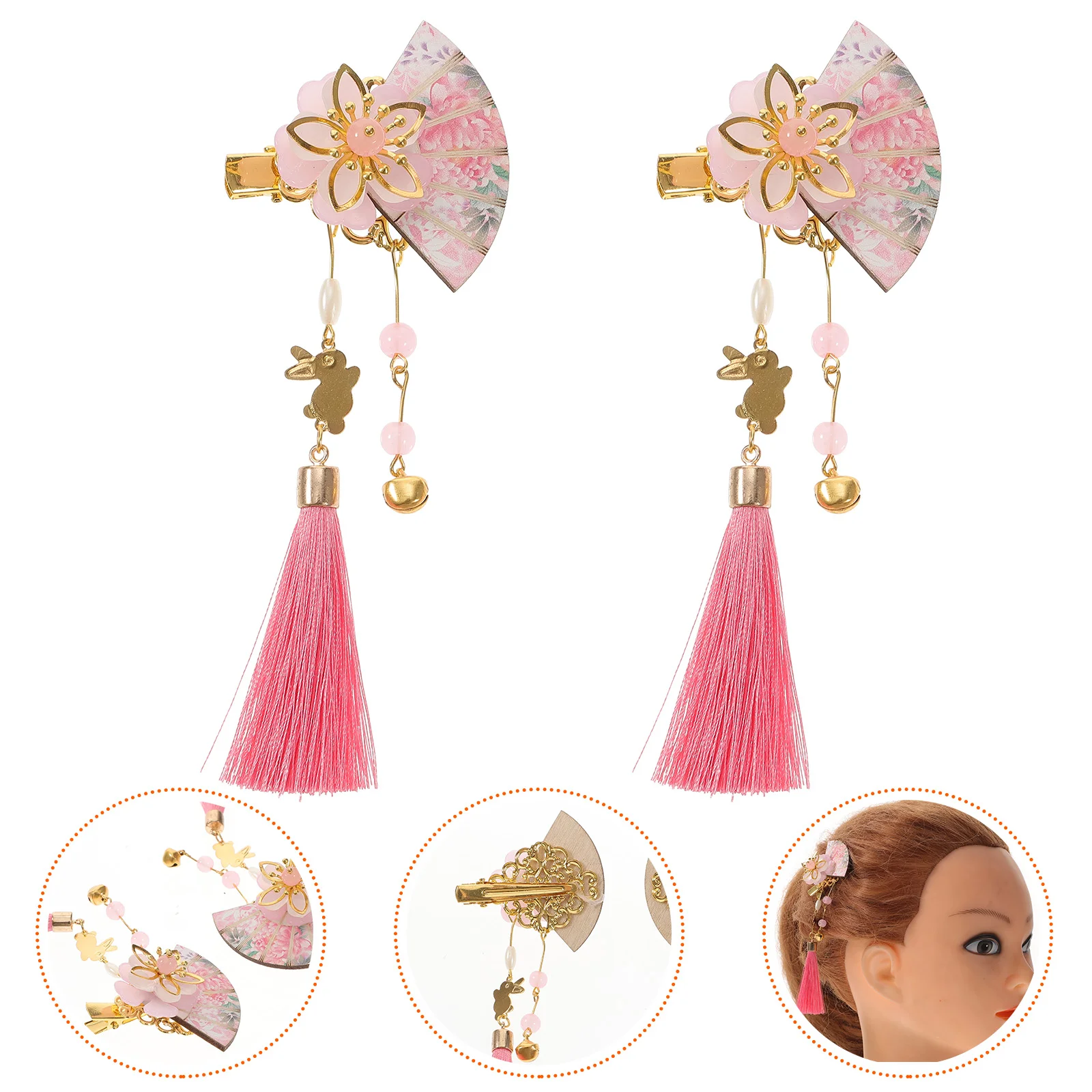 2 Pcs Fan Barrettes Japanese Hair Clips Lolita Accessories Hairpin Kimono Alloy Girls Child Women
2 Pcs Fan Barrettes Japanese Hair Clips Lolita Accessories Hairpin Kimono Alloy Girls Child Women
