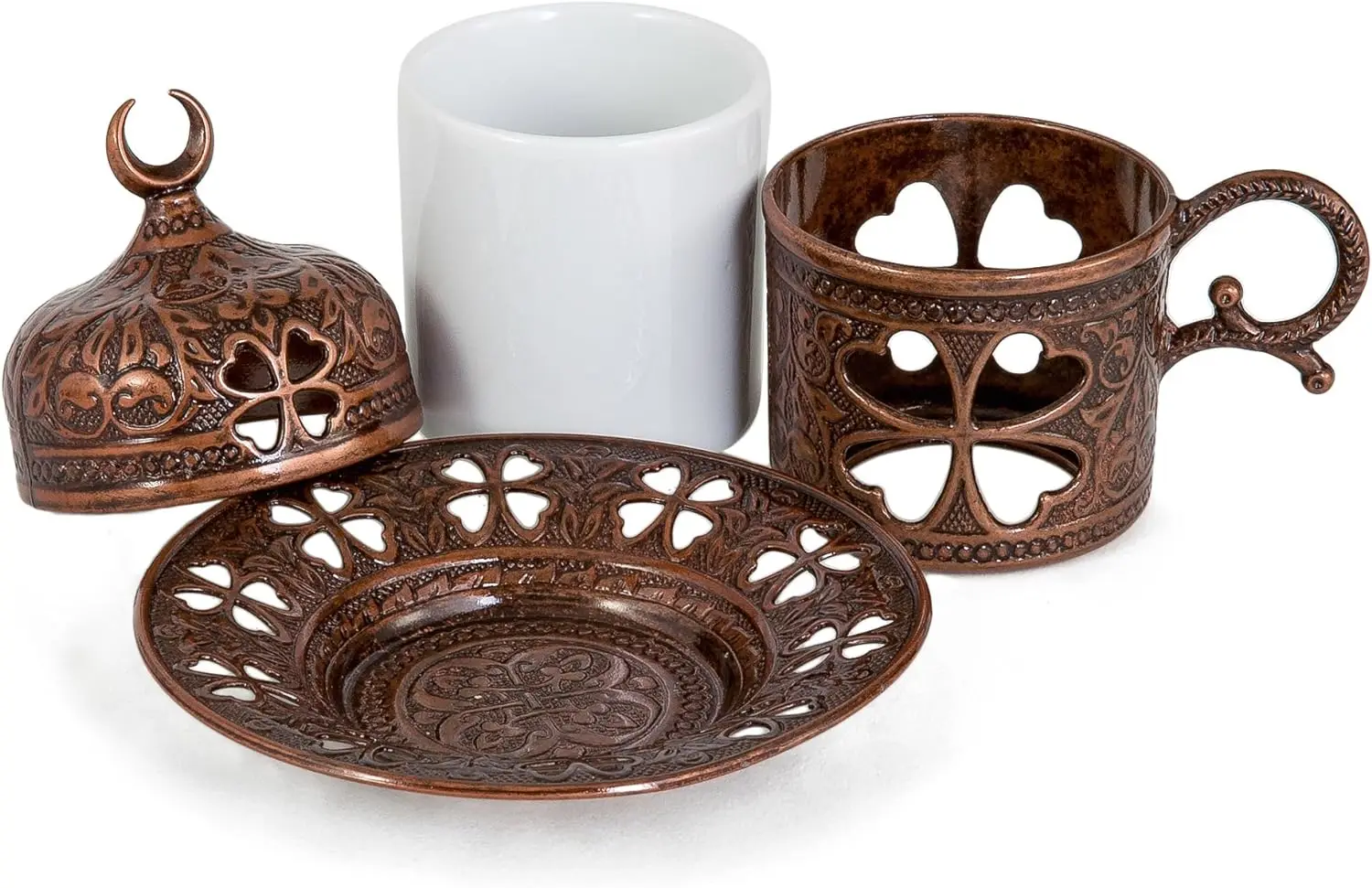 Pieces Turkish Greek Arabic Coffee Making Serving Gift Set with Copper Pot Coffee Maker, Cups Saucers, Tray, Sugar Bowl & 6. Cof
Pieces Turkish Greek Arabic Coffee Making Serving Gift Set with Copper Pot Coffee Maker, Cups Saucers, Tray, Sugar Bowl & 6. Cof