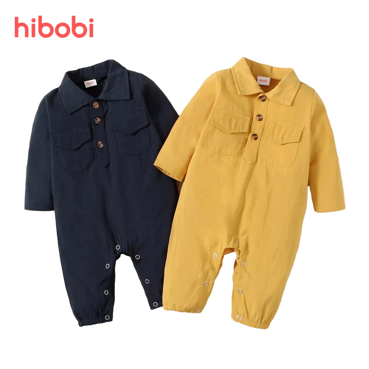 hibobi Baby Shirt-collar Long Sleeve Jumpsuit Newborns Cotton Outfit Solid Casual Spring & Autumn Boys Clothes
hibobi Baby Shirt-collar Long Sleeve Jumpsuit Newborns Cotton Outfit Solid Casual Spring & Autumn Boys Clothes