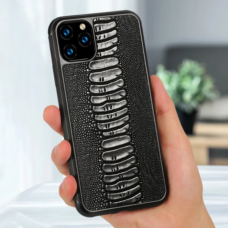 Fhx-16b Luxury genuine cowhide ostrich foot pattern phone case suitable for iPhone 11 12 13 Pro MAX 360° full protection
Fhx-16b Luxury genuine cowhide ostrich foot pattern phone case suitable for iPhone 11 12 13 Pro MAX 360° full protection