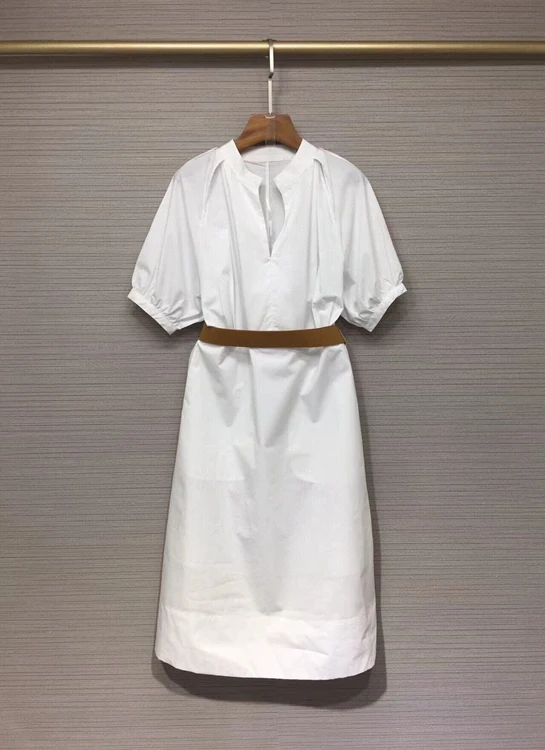 2022 new women fashion short-sleeved neckline slit color-blocked buckle belt decoration waist skirt dress 528
2022 new women fashion short-sleeved neckline slit color-blocked buckle belt decoration waist skirt dress 528