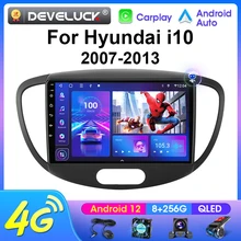 2 Din Android 12 Car Radio For Hyundai i10 2007 - 2013 Multimedia Video Player GPS 4G Carplay Auto Stereo DVD QLED IPS Head Unit