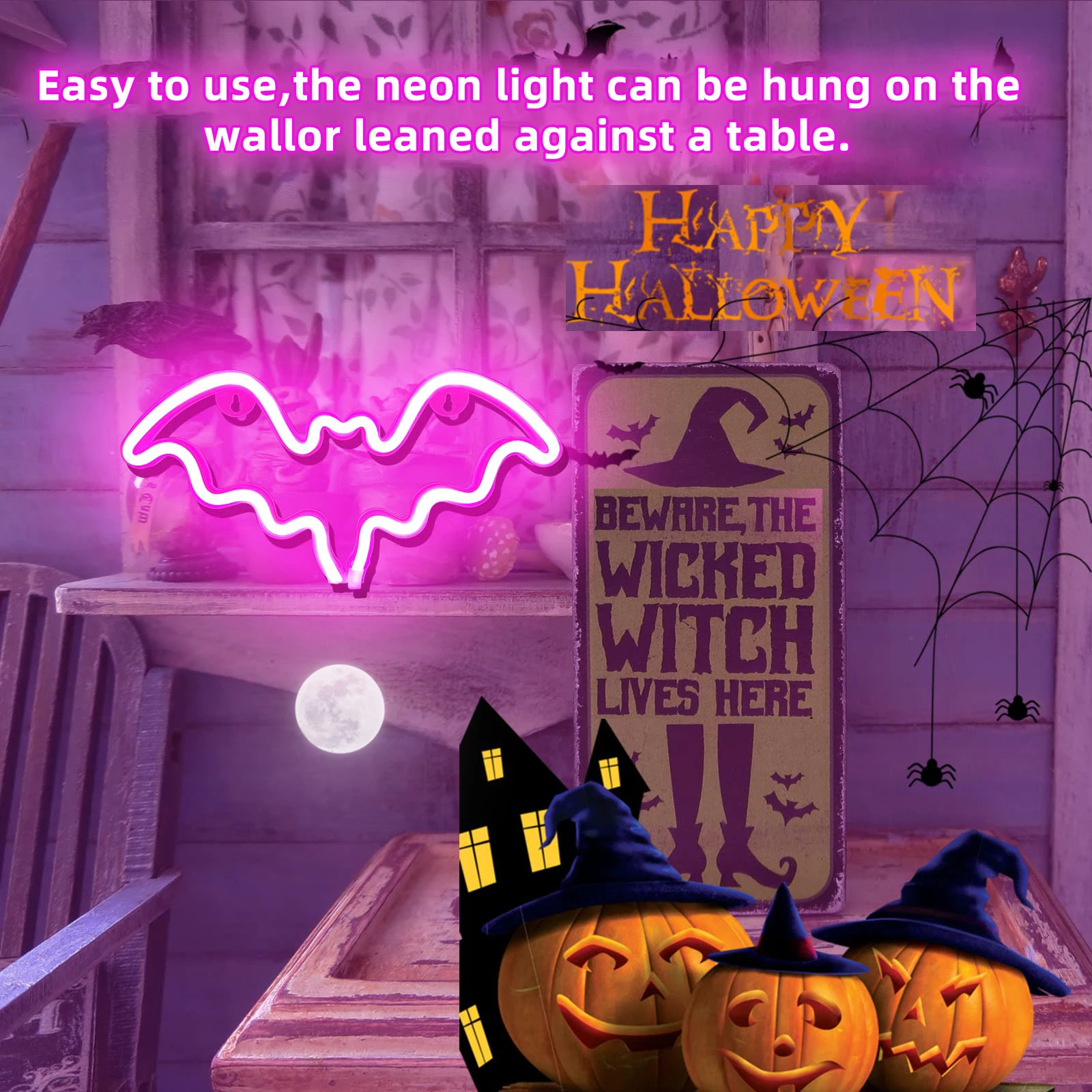 Bat Light Neon Signs Moon Bat LED Neon Lights Neon Sign for Wall USB/Battery Led Neon Sign for Wall Decor Gift Bar Halloween
Bat Light Neon Signs Moon Bat LED Neon Lights Neon Sign for Wall USB/Battery Led Neon Sign for Wall Decor Gift Bar Halloween