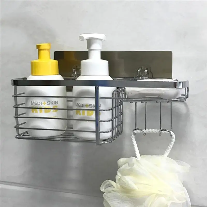 Adhesive Bathroom Shelf Organizer Shower Caddy Kitchen Storage Rack Wall Mounted No Drilling Rustproof Stainless Steel Basket
Adhesive Bathroom Shelf Organizer Shower Caddy Kitchen Storage Rack Wall Mounted No Drilling Rustproof Stainless Steel Basket