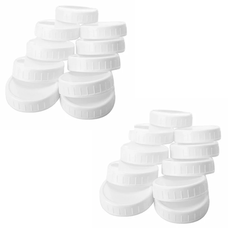 20Pcs Plastic Storage Caps Lids Ribbed For 86Mm Standard Regular Mouth Mason Jar Bottle
20Pcs Plastic Storage Caps Lids Ribbed For 86Mm Standard Regular Mouth Mason Jar Bottle