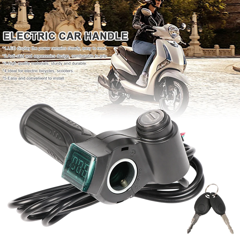 24/36/48/60/72V LED Digital Meter Electric Bike Scooter Throttle Grip Handlebar with Power Switch LED display BicycleAccessories
24/36/48/60/72V LED Digital Meter Electric Bike Scooter Throttle Grip Handlebar with Power Switch LED display BicycleAccessories