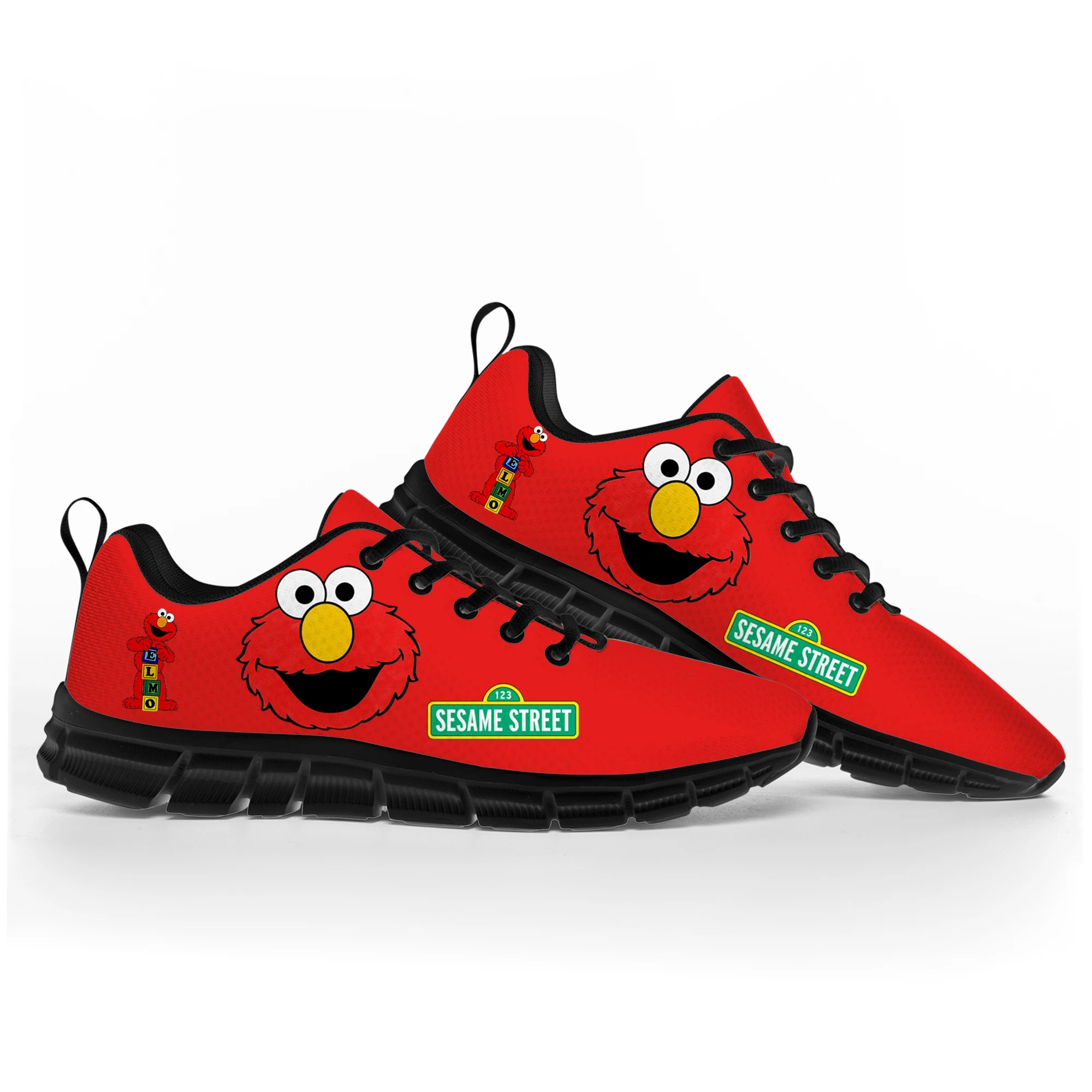 

Sesame Street Elmo Cookie Monster Sports Shoes Mens Womens Teenager Kids Children Sneakers Custom High Quality Couple Shoe