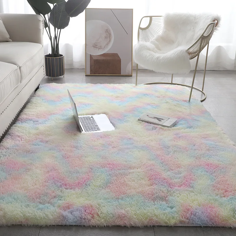 Rainbow Fluffy Carpet For Living Room Shaggy Bedroom Decor Fur Rugs Decoration Store Hotel Area Rugs Home Floor Door Mat
Rainbow Fluffy Carpet For Living Room Shaggy Bedroom Decor Fur Rugs Decoration Store Hotel Area Rugs Home Floor Door Mat