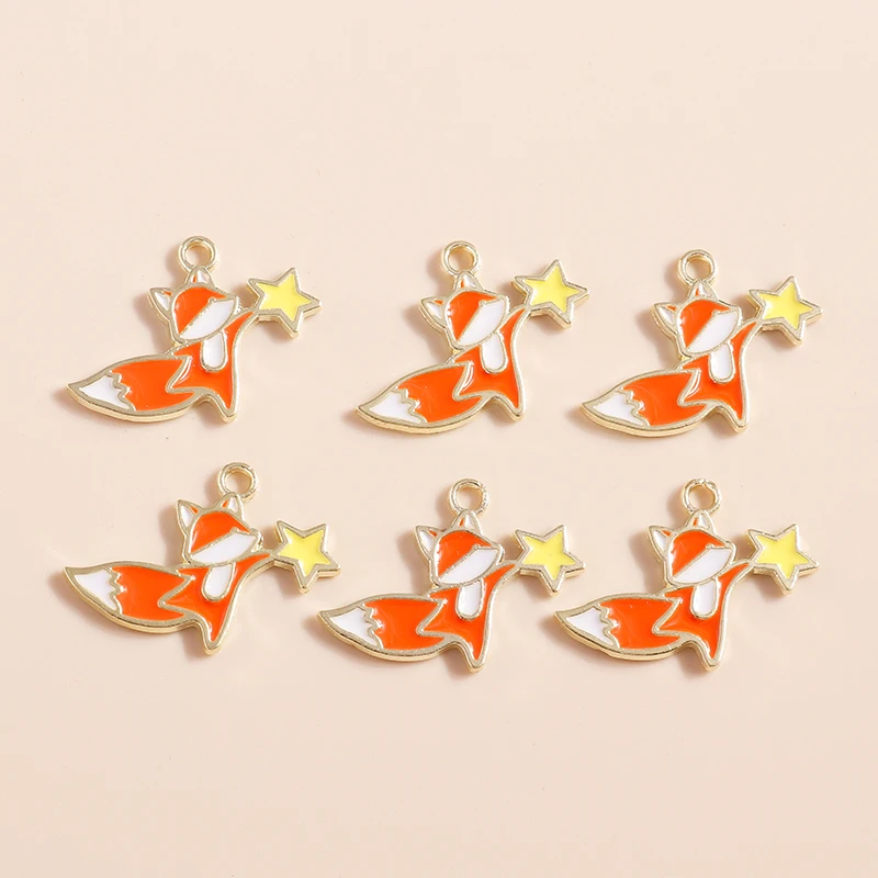 10pcs 25x19mm Cartoon Enamel Animal Cat Star Charms for Jewelry Making Girls Cute DIY Earrings Pendants Necklaces Crafts Supply
10pcs 25x19mm Cartoon Enamel Animal Cat Star Charms for Jewelry Making Girls Cute DIY Earrings Pendants Necklaces Crafts Supply