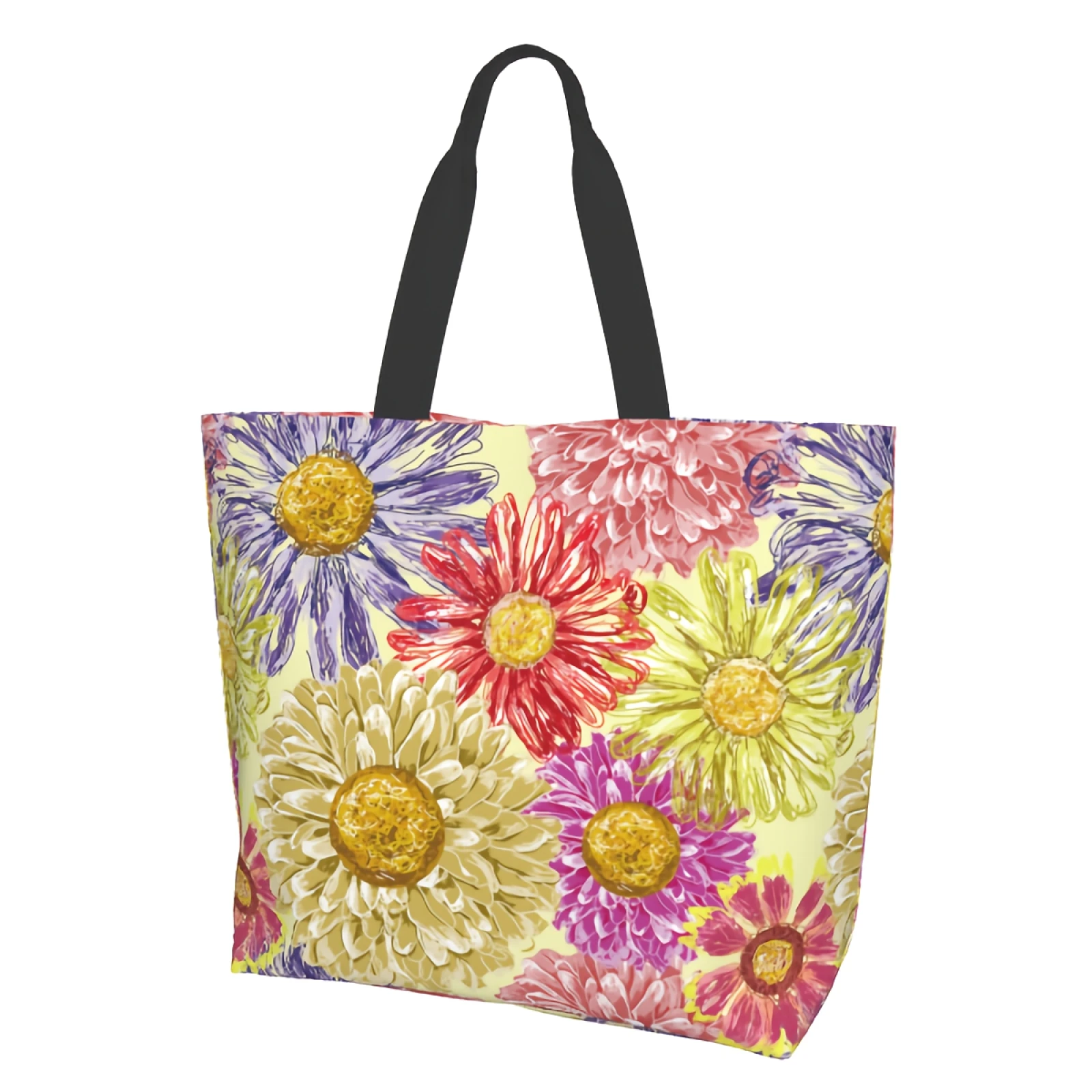 Yellow Red Purple and Blue Flower Reusable Tote Bag Shopping Travel Storage Tote Lightweight Washable Shoulder Bags Handbag
Yellow Red Purple and Blue Flower Reusable Tote Bag Shopping Travel Storage Tote Lightweight Washable Shoulder Bags Handbag