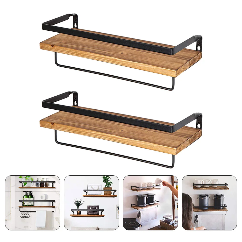 1 Set of Wall-mounted Storage Racks Wooden Storage Stands Towel Racks with Hooks
1 Set of Wall-mounted Storage Racks Wooden Storage Stands Towel Racks with Hooks