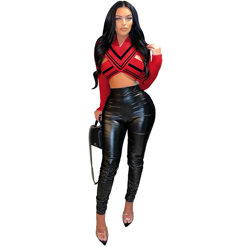 2022 Ladies Spring V-neck Fashion Solid Color Sexy Hollow Out Design Short Knitted Sweater Chic Long Sleeve Pullover Crop Tops
2022 Ladies Spring V-neck Fashion Solid Color Sexy Hollow Out Design Short Knitted Sweater Chic Long Sleeve Pullover Crop Tops