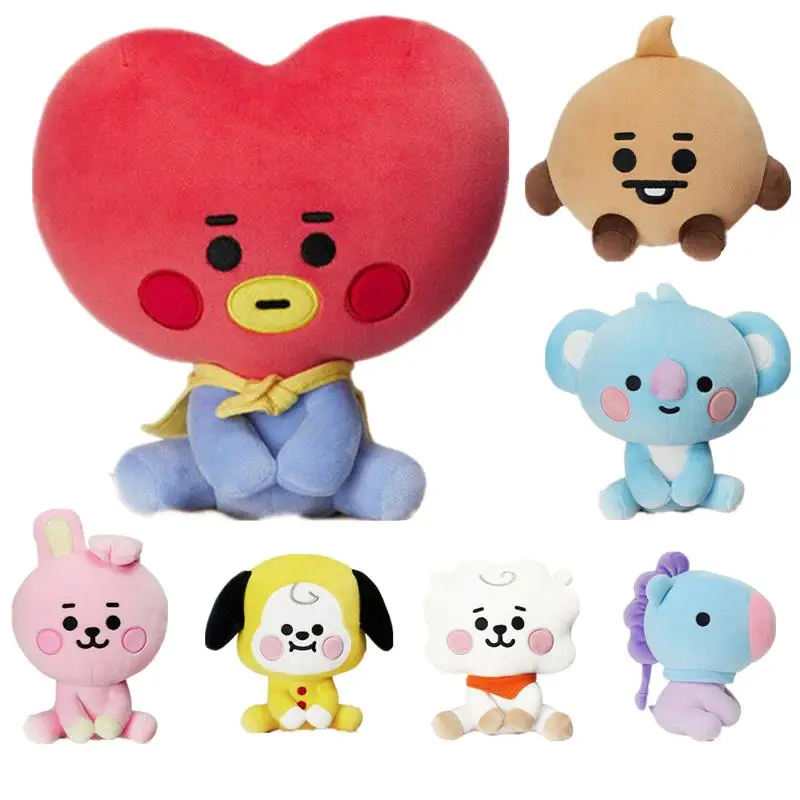 

Kawaii Bt21 Koya Chimmy Tata Cooky Plush Toy Animal Stuffed Plush Doll Backpack Pendant Cartoon Plush Keychain Kids Bts Kpop Toy