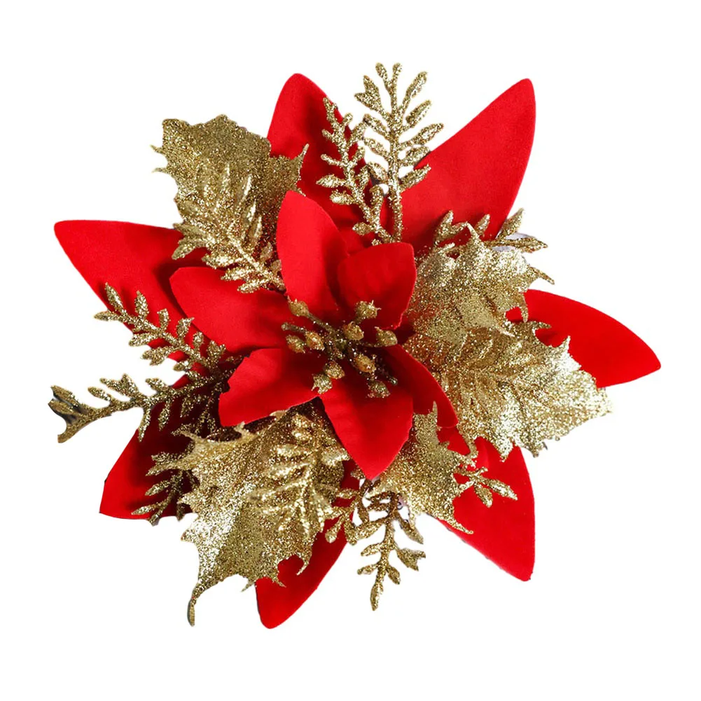 Christmas Flower Party Gardens 13 * 13cm Beautiful Cloth + Plastic Decoration Fashionable Glitter Xmas Brand New
Christmas Flower Party Gardens 13 * 13cm Beautiful Cloth + Plastic Decoration Fashionable Glitter Xmas Brand New
