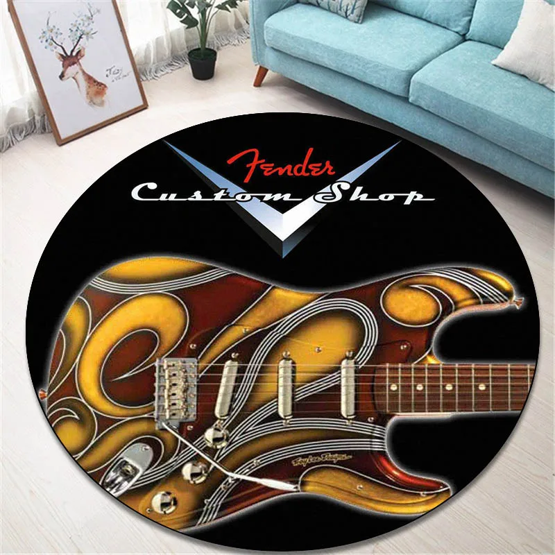 Fender Guitar 3d Printed Round Carpet Children Play Carpet Living Room Bedroom Beautiful Carpet Non-slip Doormat Birthday Gift
Fender Guitar 3d Printed Round Carpet Children Play Carpet Living Room Bedroom Beautiful Carpet Non-slip Doormat Birthday Gift