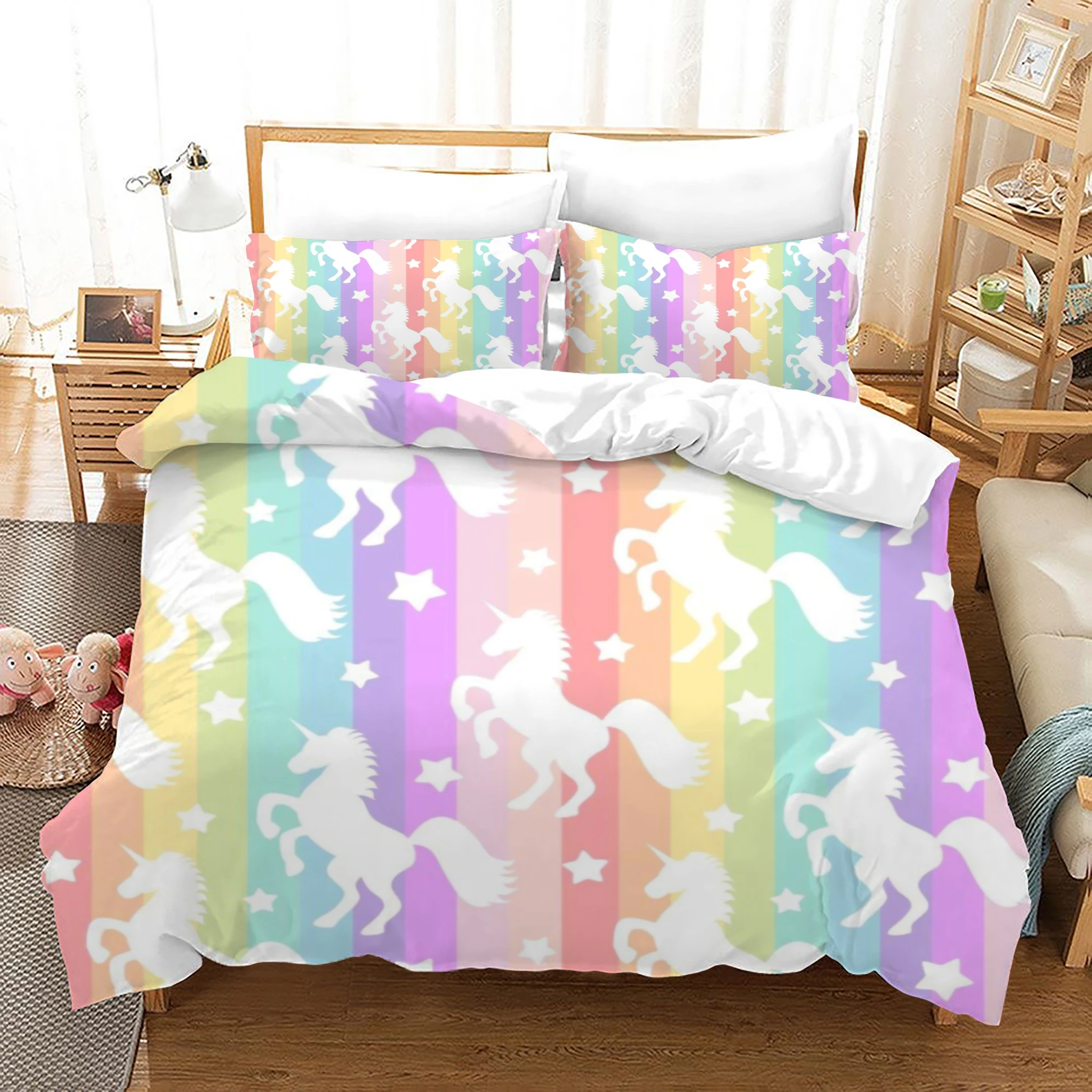 Unicorn Bedding Set Twin for Girls Pink Unicorn Duvet Cover Set Microfiber Comforter Cover Pillowcase Bed Linen Set Bedclothes
Unicorn Bedding Set Twin for Girls Pink Unicorn Duvet Cover Set Microfiber Comforter Cover Pillowcase Bed Linen Set Bedclothes