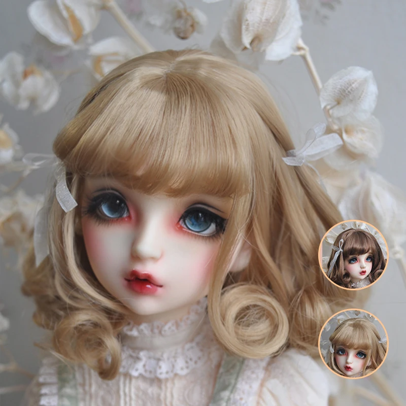 BJD Doll Accessories Wig For 1/3 1/4 High Temperature Silk Fashion Short Curly Hair Bangs Vintage Wigs For BJD Doll Wigs
BJD Doll Accessories Wig For 1/3 1/4 High Temperature Silk Fashion Short Curly Hair Bangs Vintage Wigs For BJD Doll Wigs