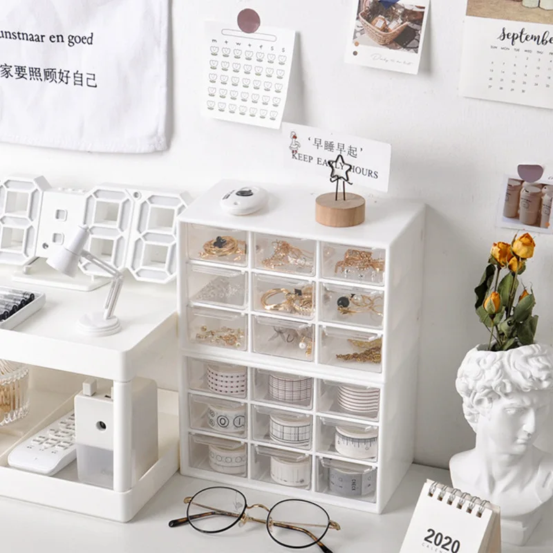 Student Jiugongge Cosmetics Desktop Storage Box Jewelry Dustproof Drawer Desk Storage Box Earring Household Makeup Container
Student Jiugongge Cosmetics Desktop Storage Box Jewelry Dustproof Drawer Desk Storage Box Earring Household Makeup Container