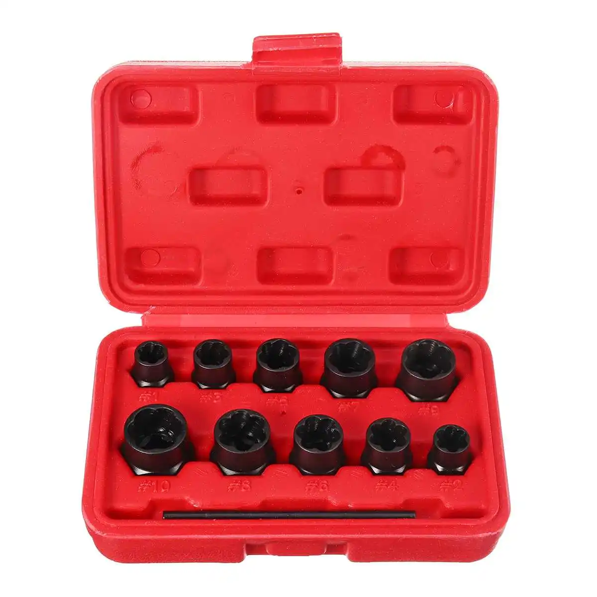 11Pcs Impact Bolt Nut Remover Set Nut Extractor Socket Bolt Remover Hand Tool Set Drill Bit Damaged Nut Bolt Broken Bolt Removal
11Pcs Impact Bolt Nut Remover Set Nut Extractor Socket Bolt Remover Hand Tool Set Drill Bit Damaged Nut Bolt Broken Bolt Removal