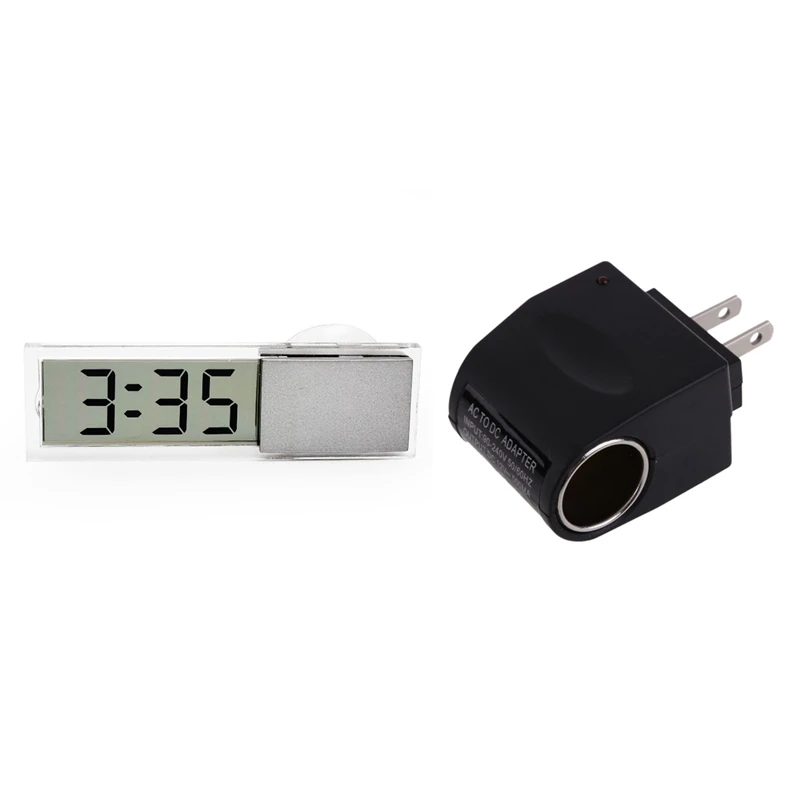 LCD Display Digital Electronic Clock With Sucker LED & AC DC Converter Outlet Power Supply AC 110V - 220V To Car DC 12V Replacem
LCD Display Digital Electronic Clock With Sucker LED & AC DC Converter Outlet Power Supply AC 110V - 220V To Car DC 12V Replacem
